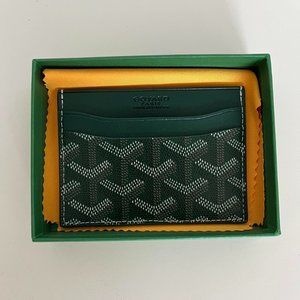 New Goyard Men's Card Holder in Green - Never Used